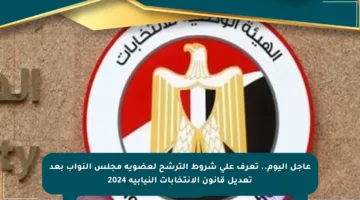 عاجل اليوم.. تعرف على شروط الترشح لعضوية مجلس النواب بعد تعديل قانون الانتخابات النيابية 2024